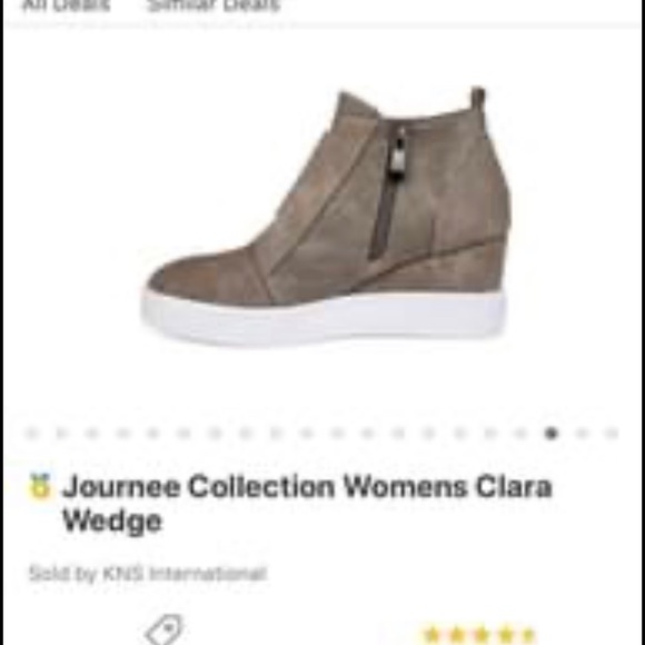 Journee Collection Womens Seena Wedge 6.5 - Picture 1 of 5